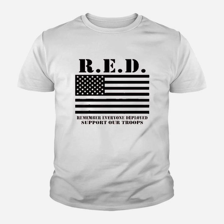Red Support Our Troops Youth T-shirt