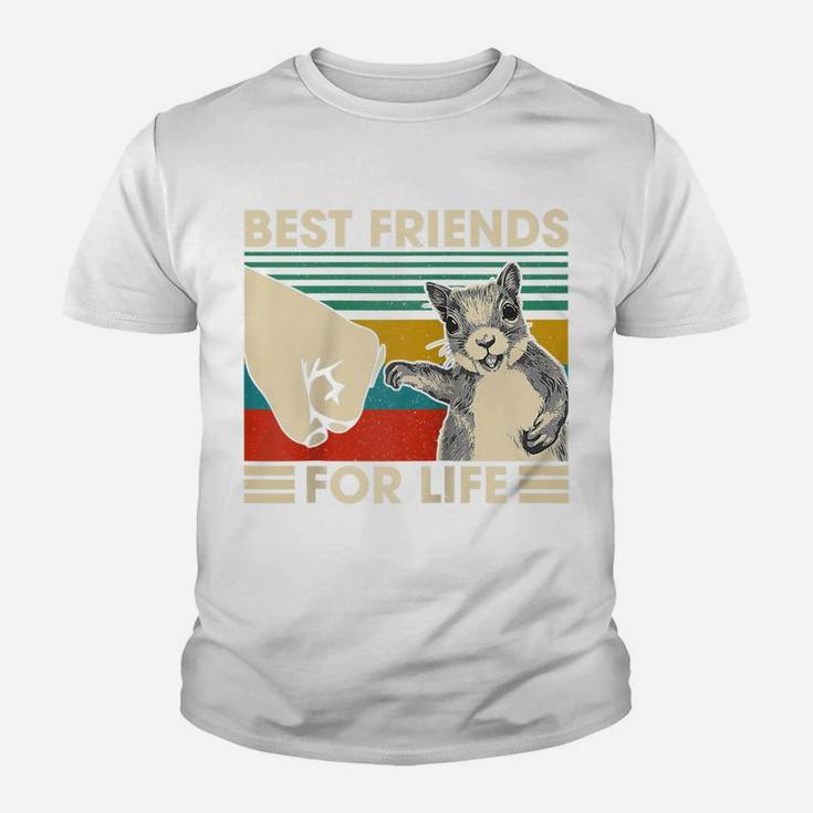 Retro Vintage Squirrel Best Friend For Life Fist Bump Raglan Baseball Tee Youth T-shirt