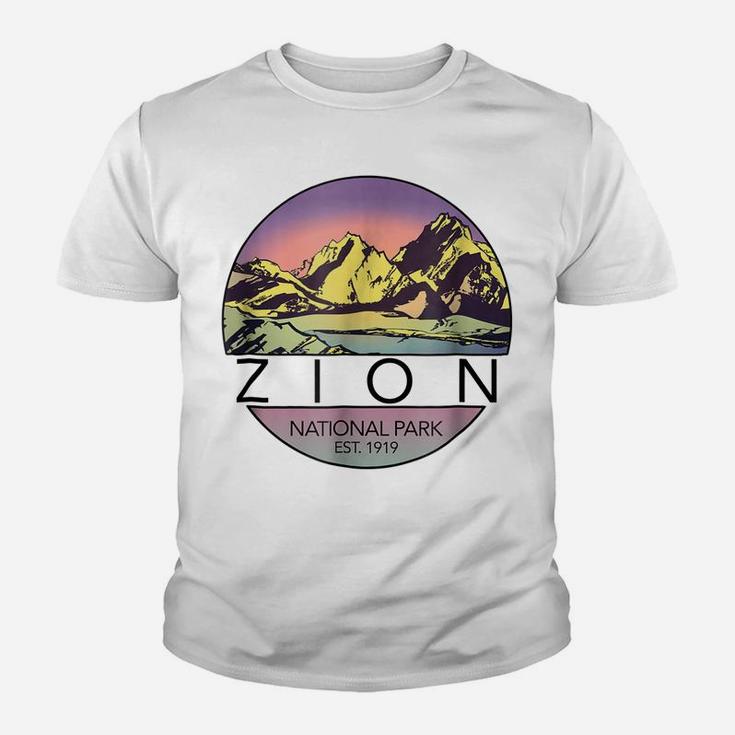 Retro Vintage Zion Shirt National Parks Tee Shirt Youth T-shirt