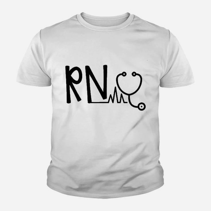 Rn Heart Beat Monitor Registered Nurse Job Youth T-shirt
