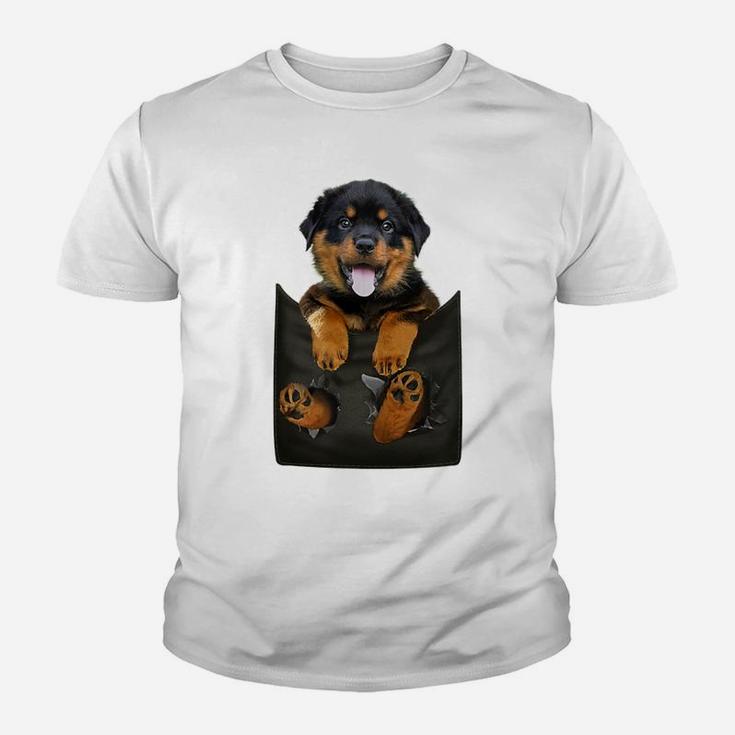 Rottweiler In Pocket Puppy Youth T-shirt