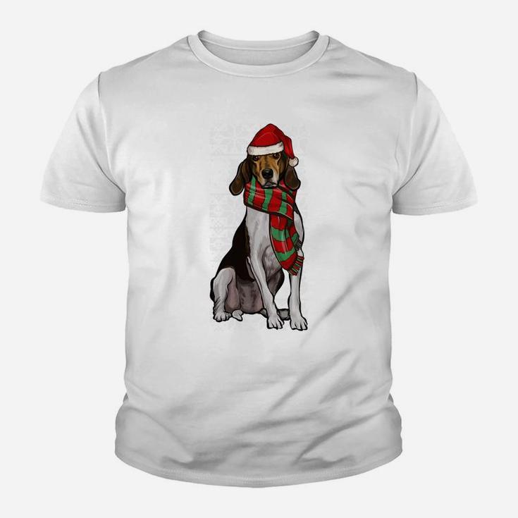 Santa Hat Xmas Treeing Walker Coonhound Ugly Christmas Sweatshirt Youth T-shirt