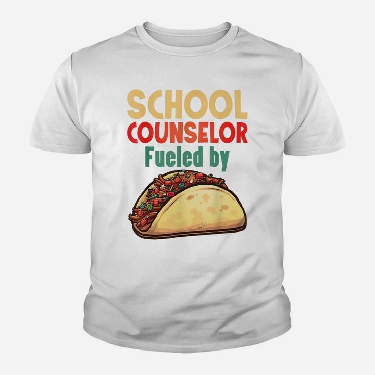 School Counselor Shirt Counseling Job Fueled Tacos Gift Youth T-shirt