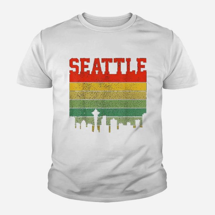 Seattle Skyline Vintage Washington Youth T-shirt