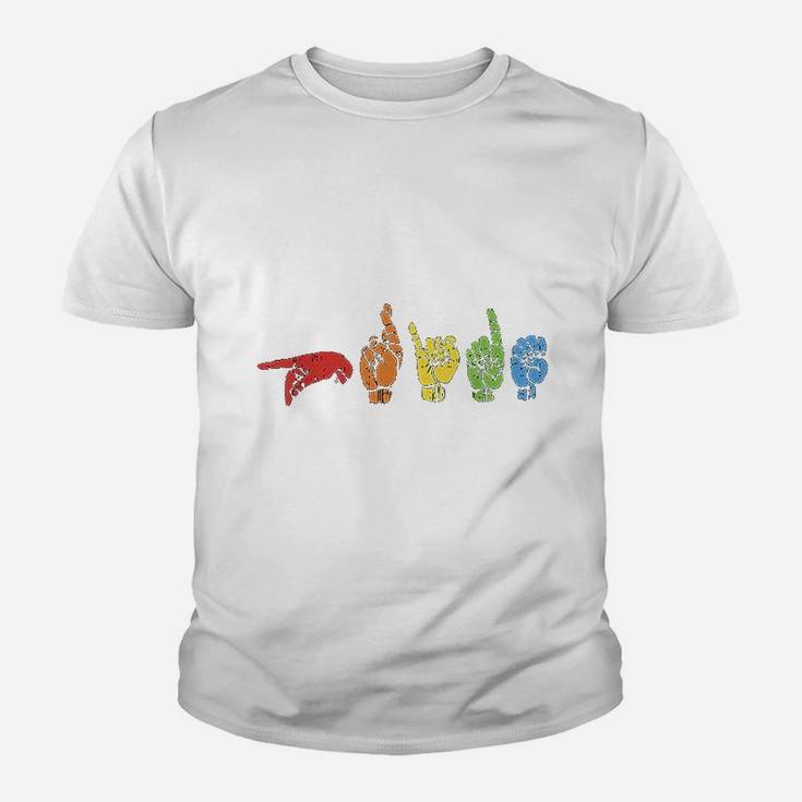 Sign Language Rainbow Youth T-shirt