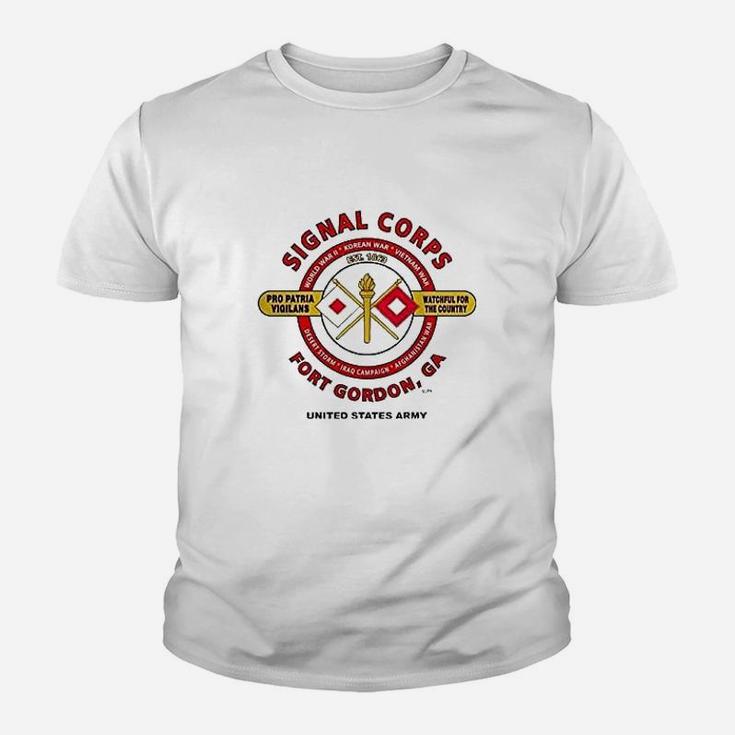 Signal Corps Us Army Fort Gordon Ga Watchful For The Country Campaign Youth T-shirt