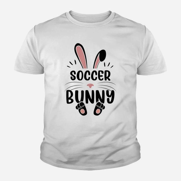 Soccer Bunny Funny Matching Easter Bunny Egg Hunting Youth T-shirt
