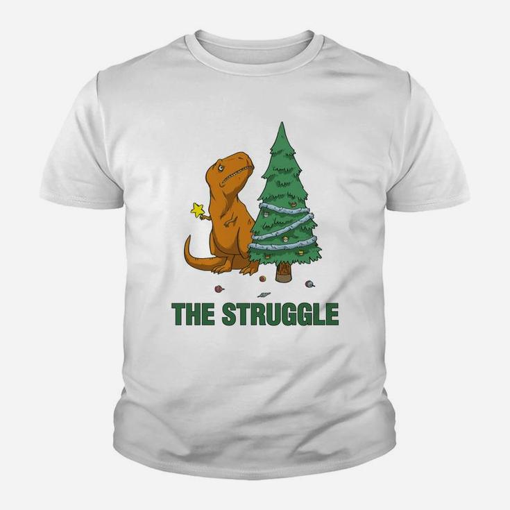 T-Rex Funny Christmas Or Xmas Product The Struggle Sweatshirt Youth T-shirt