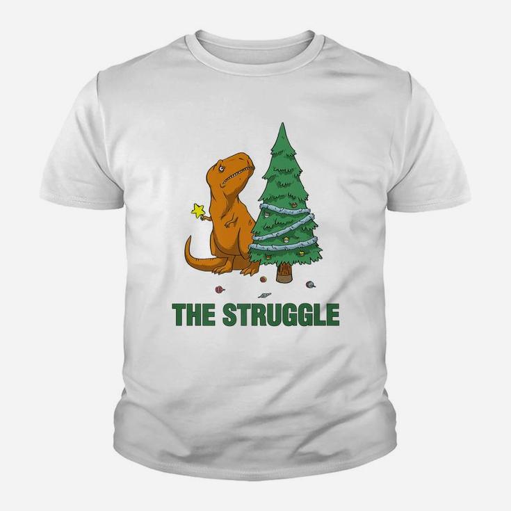 T-Rex Funny Christmas Or Xmas Product The Struggle Youth T-shirt