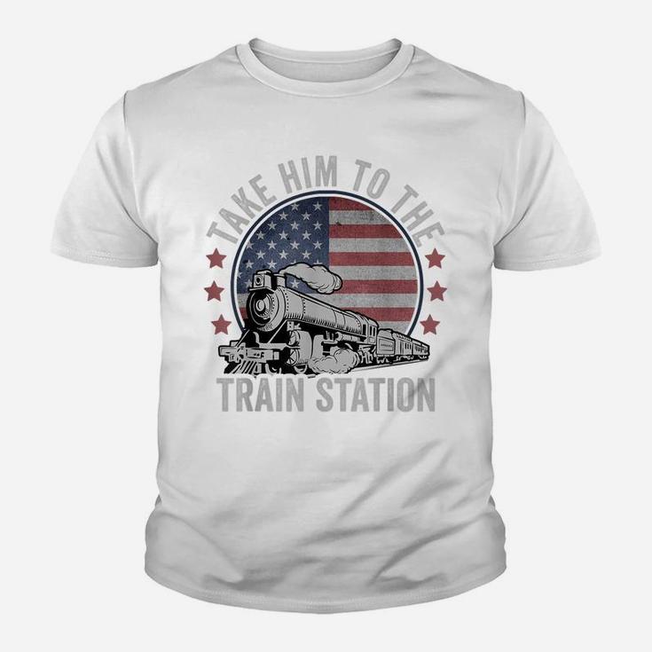 Take Him To The Train Station Retro Vintage Youth T-shirt