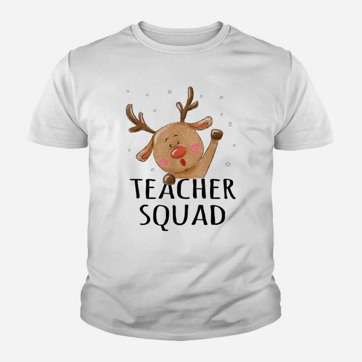 Teacher Squad Reindeer Funny Teacher Christmas Xmas Cute Youth T-shirt