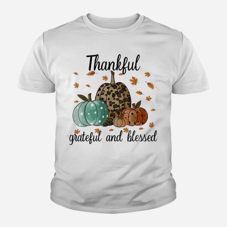 Thankful Grateful Blessed Shirt For Women Funny Christmas Youth T-shirt