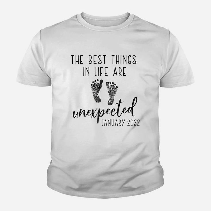 The Best Things In Life Are Unexpected Reveal Announcement Youth T-shirt