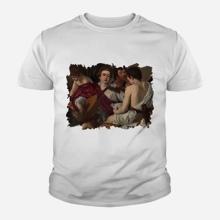 The Musicians Famous Painting By Caravaggio  Raglan Baseball Tee Youth T-shirt