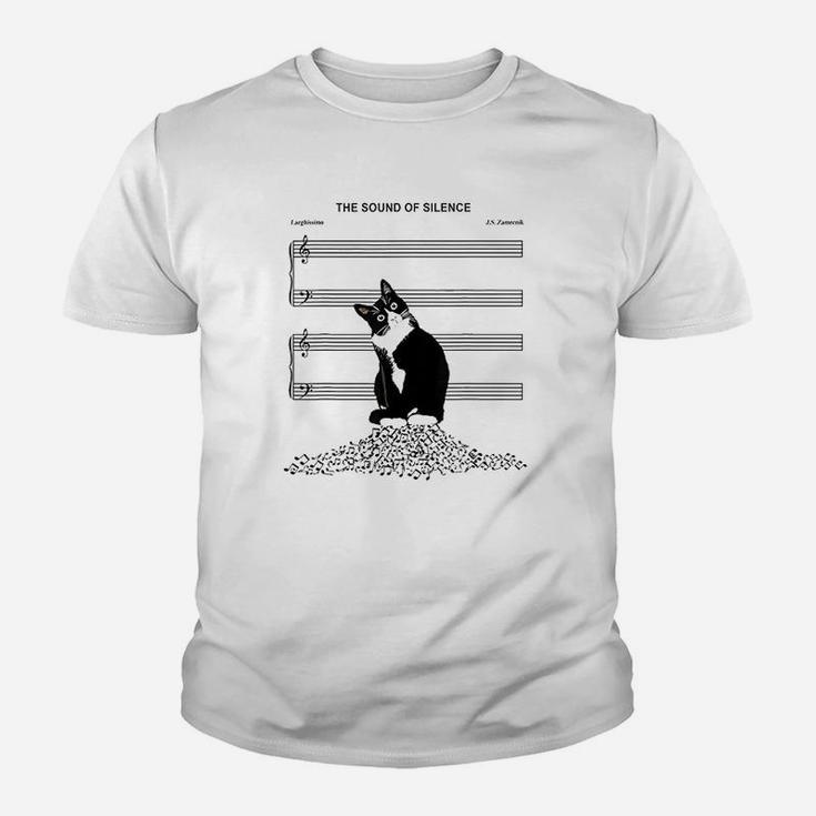 The Sound Of Silence Music And Cats Lover Youth T-shirt