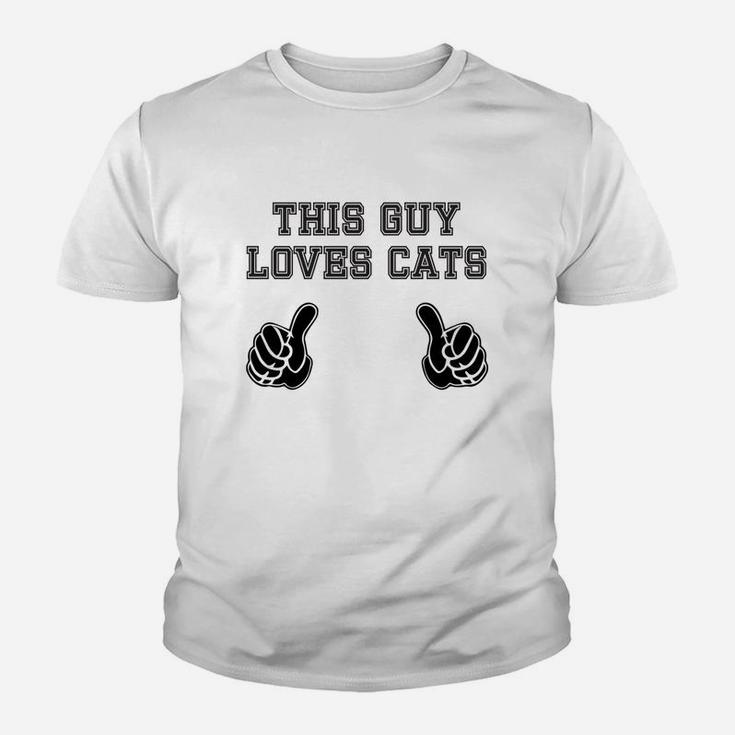 This Guy Loves Cats For Pet Lover Youth T-shirt