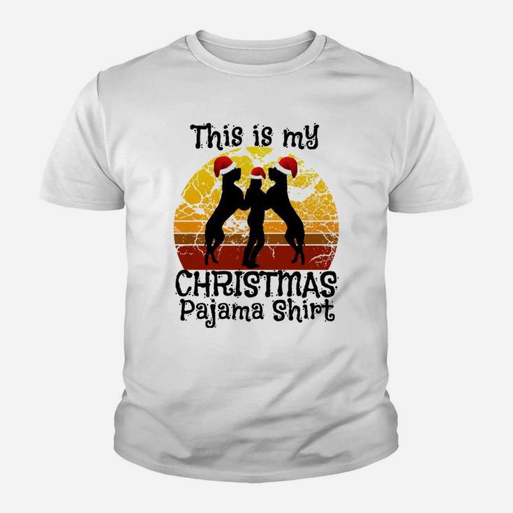 This Is My Christmas Pajama Funny Great Dane Xmas Holiday Sweatshirt Youth T-shirt