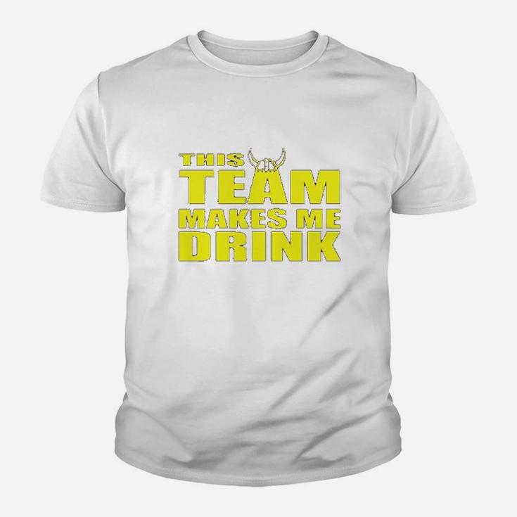 This Team Makes Me Drink Minnesota Funny Youth T-shirt