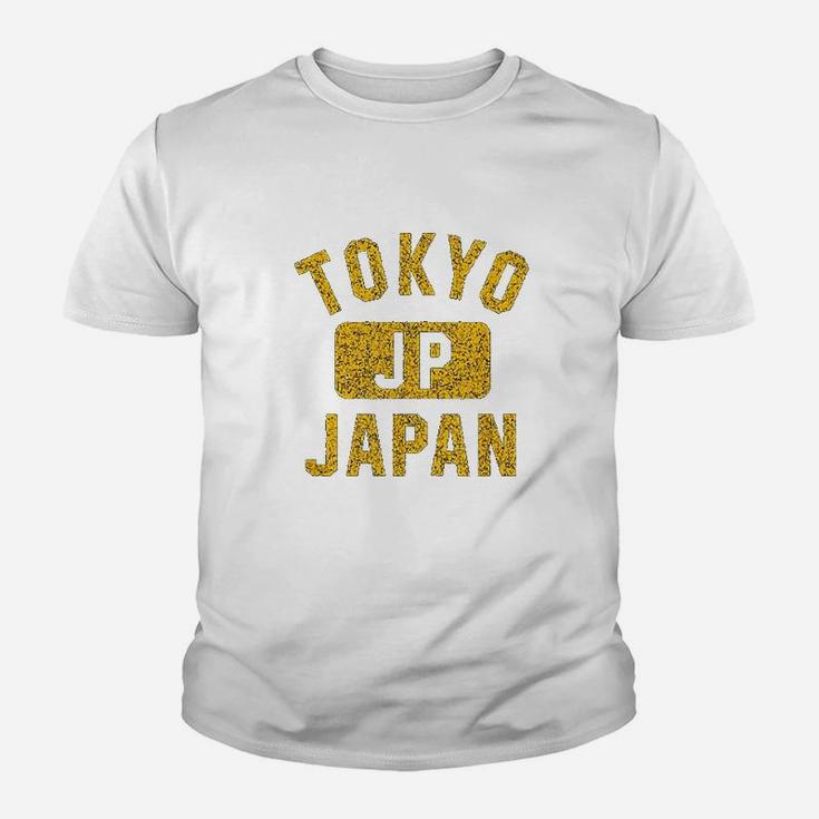 Tokyo Japan Gym Style Distressed Amber Print Youth T-shirt