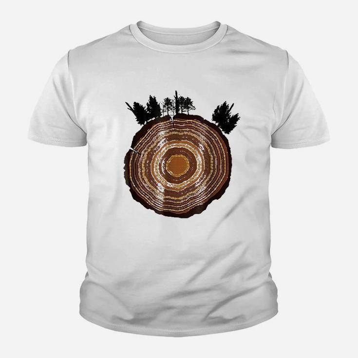 Tree Slice Woods Thicket Tree Rings Youth T-shirt