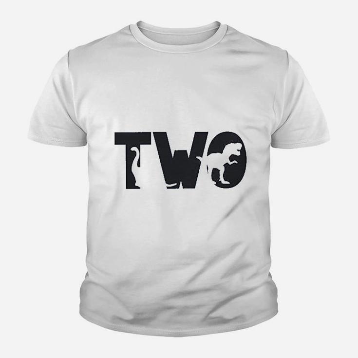 Two 2 Second 2Nd Dinosaur Birthday Youth T-shirt