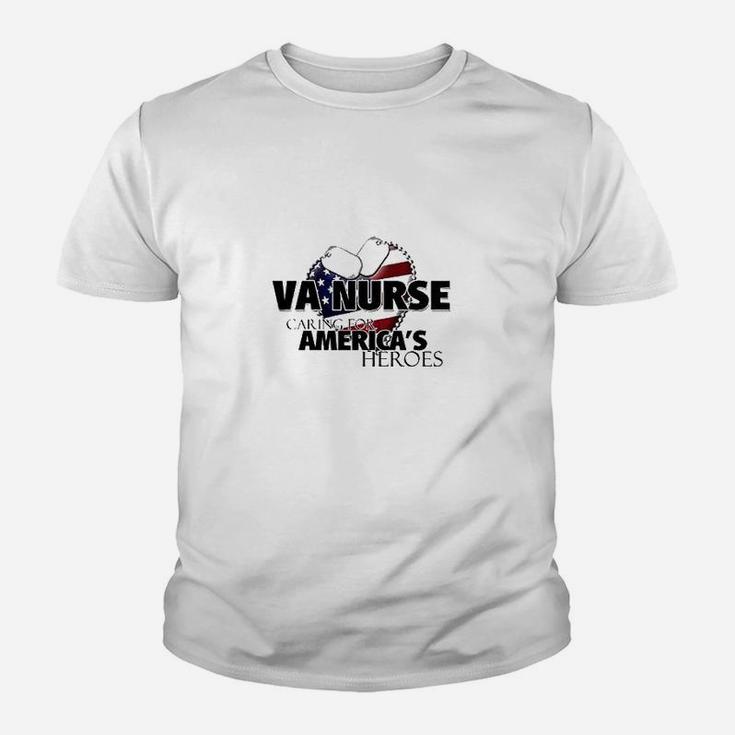 Va Nurse Caring For America White Youth T-shirt