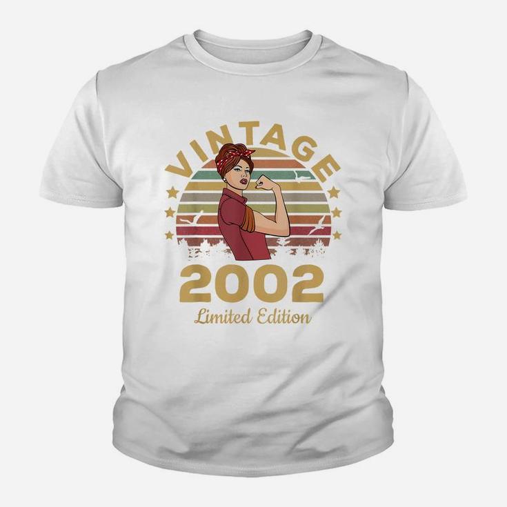 Vintage 2002 Made In 2002 19Th Birthday Women 19 Years Youth T-shirt