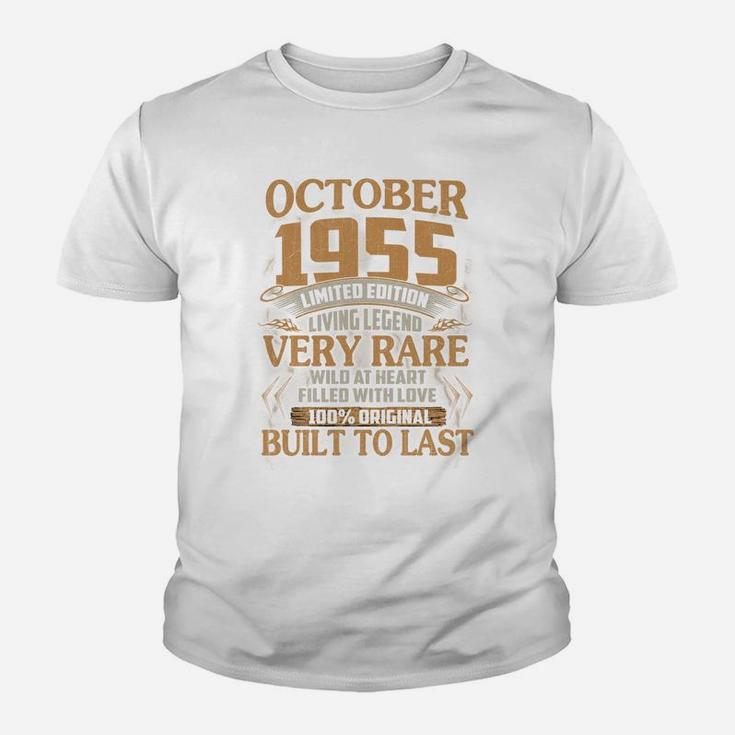 Vintage 66 Years Old October 1955 66Th Birthday Gift Ideas Sweatshirt Youth T-shirt