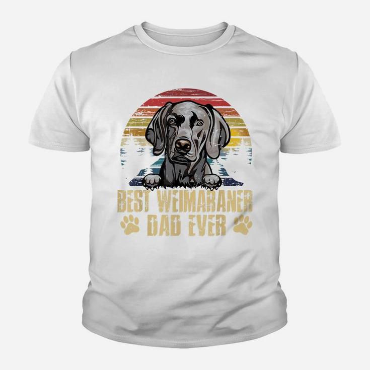 Vintage Best Weimaraner Dad Ever Funny Dog Dad Youth T-shirt