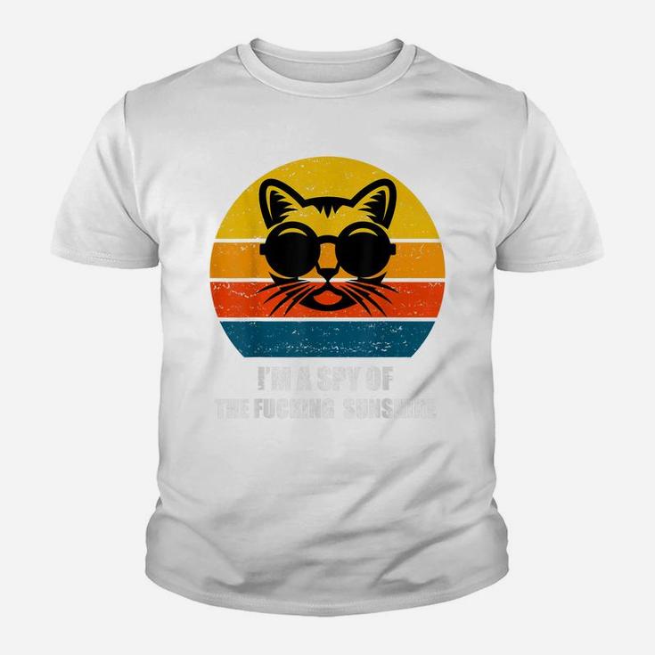 Vintage Black Cat Lover,Retro Cats I'm A Spy Of The Sunshine Youth T-shirt