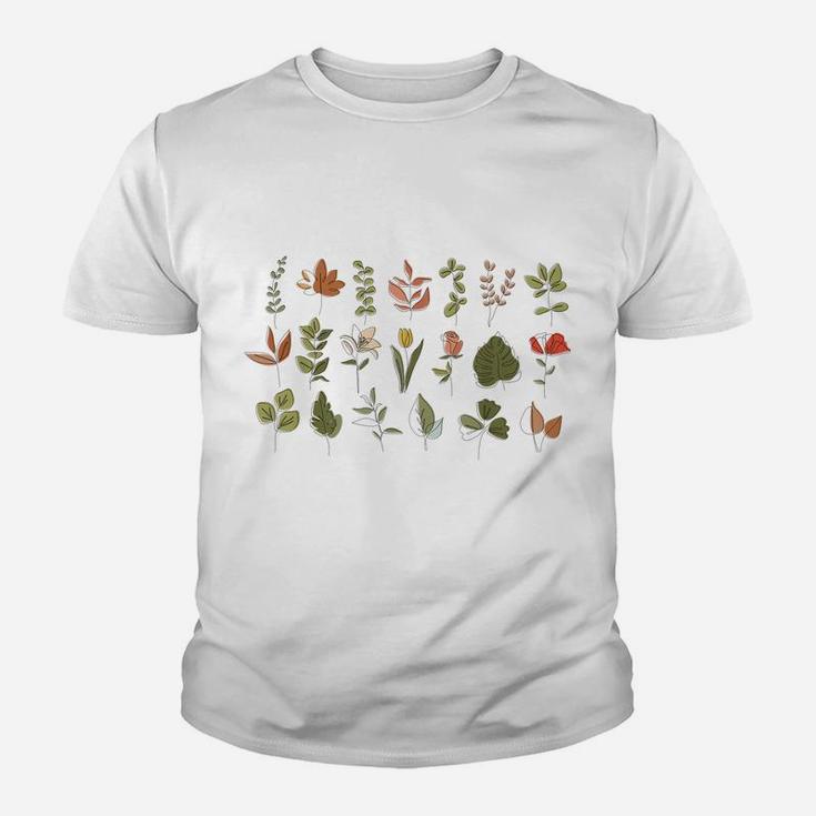 Vintage Inspired Flower Botanical Chart For Plant Gardeners Youth T-shirt