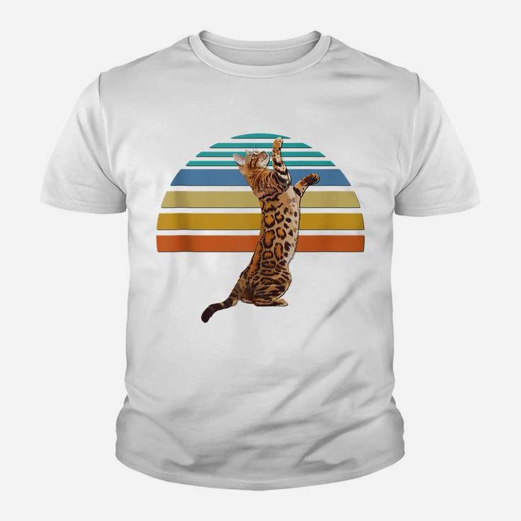 Vintage Retro Bengal Cat Owner Lovers Moms Dads  Gift Youth T-shirt
