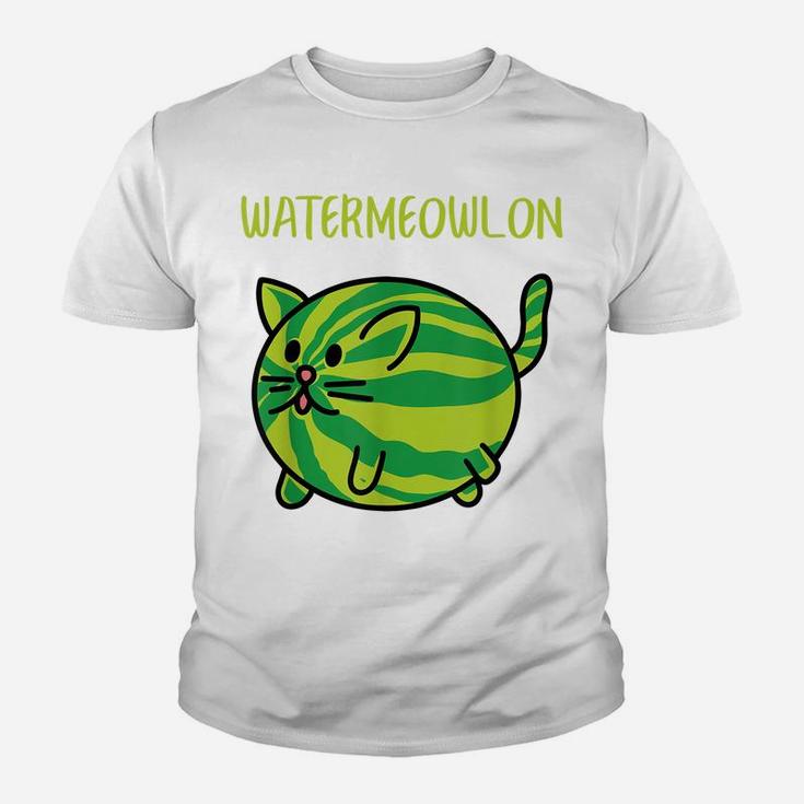 Watermeowlon Watermelon Meow Cute Melon Cat Lovers Youth T-shirt