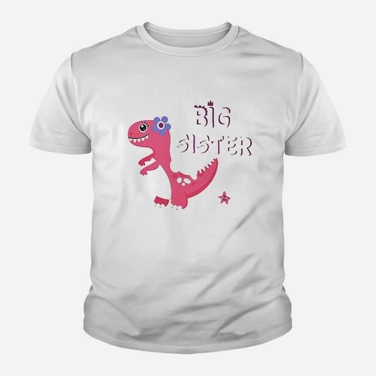 Wawsam Dinosaur Big Sister Announcement Youth T-shirt