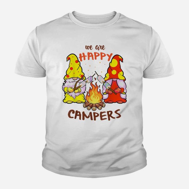 We Are Happy Campers Camping Gnome Cute Summer Gnomes Youth T-shirt