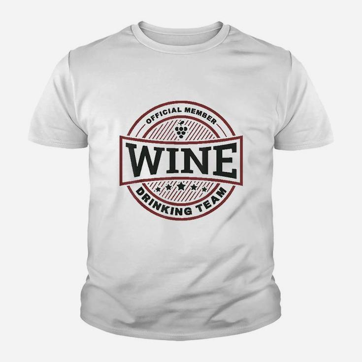 Wine Drinking Team Youth T-shirt