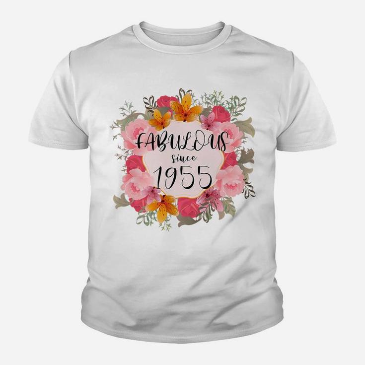 Women 66 Years Old Fabulous Since 1955 Happy 66Th Birthday Youth T-shirt