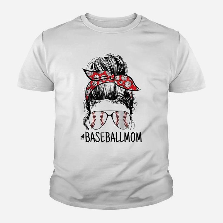 Womens Baseball, Sport Mom, Proud Mom, Baseball Sunglasses Raglan Baseball Tee Youth T-shirt