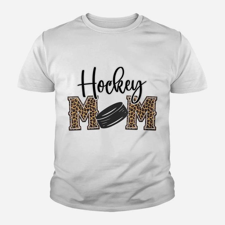 Womens Hockey Mom Leopard Print Cheetah Ice Hockey Proud Mom Youth T-shirt