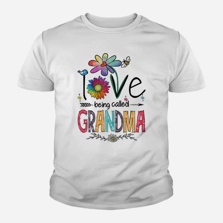 Womens I Love Being Called Grandma Daisy Flower Cute Mother's Day Youth T-shirt
