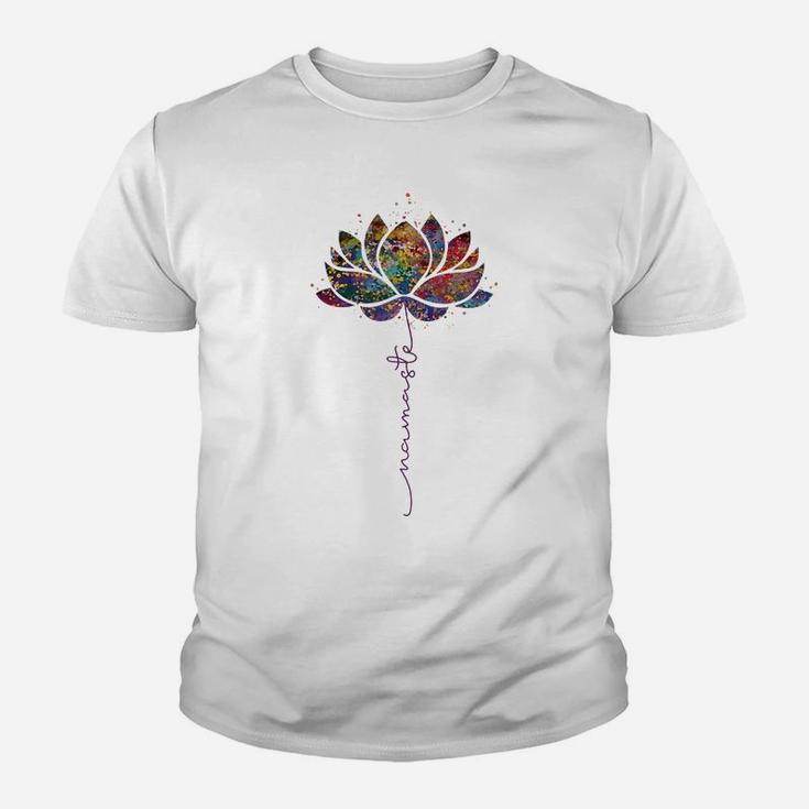 Womens Lotus Flower Namaste Yoga Watercolor Meditation Zen Bohemian Youth T-shirt