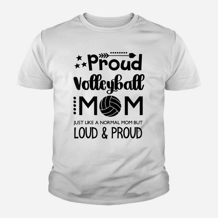 Womens Loud & Proud Volleyball Mom Youth T-shirt