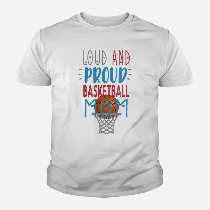 Womens Loud Proud Basketball Mom Youth T-shirt