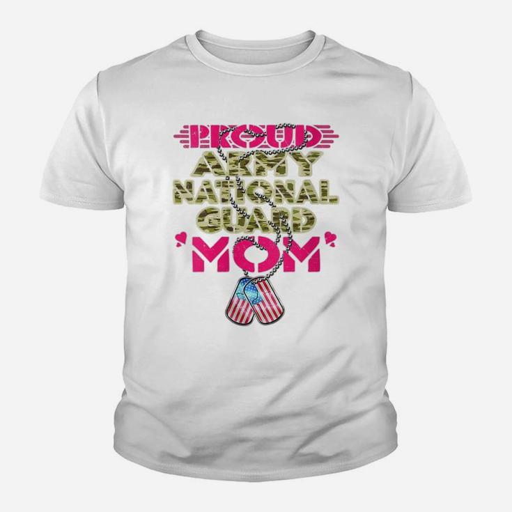 Womens Proud Army National Guard Mom Dog Tags Military Mother Gifts Youth T-shirt