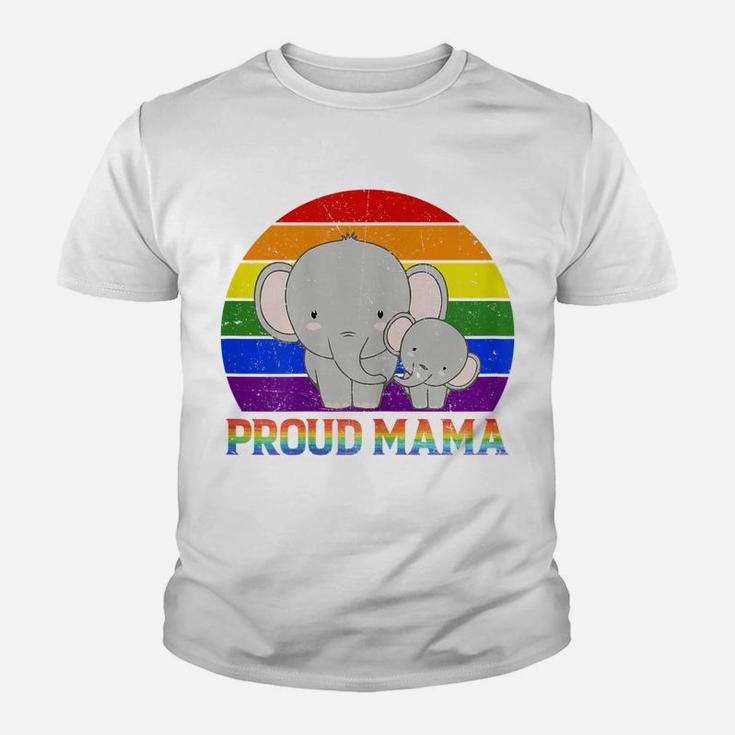 Womens Proud Mama Elephant Proud Mom Lgbt Gay Pride Tshirt Gifts Youth T-shirt