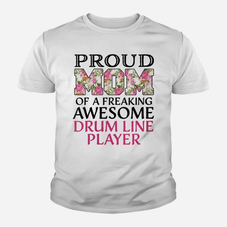 Womens Proud Mom Awesome Drum Line Player Youth T-shirt