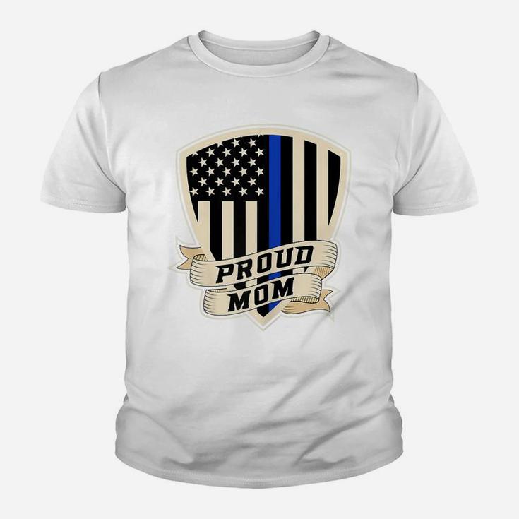 Womens Proud Police Mom For Supporter Women Thin Blue Line Youth T-shirt
