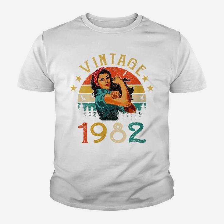Womens Retro Vintage 1982 Made In 1982 39 Years Old 39Th Birthday Youth T-shirt