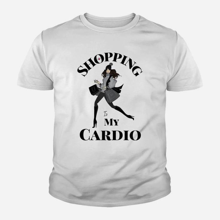 Womens Shopping Is My Cardio Fitness Gym Workout Women Youth T-shirt