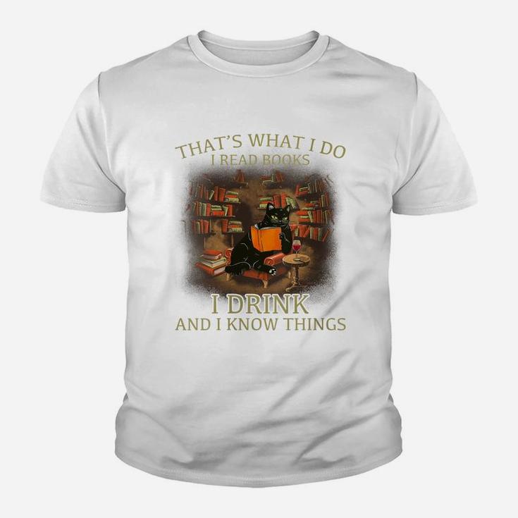 Womens That's What I Do I Read Books I Drink Wine And I Know Things Youth T-shirt